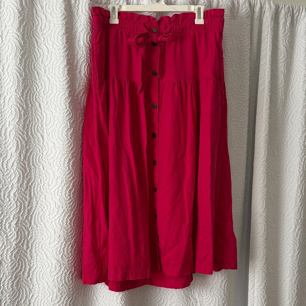 Universal Thread Vibrant Red A-Line Skirt